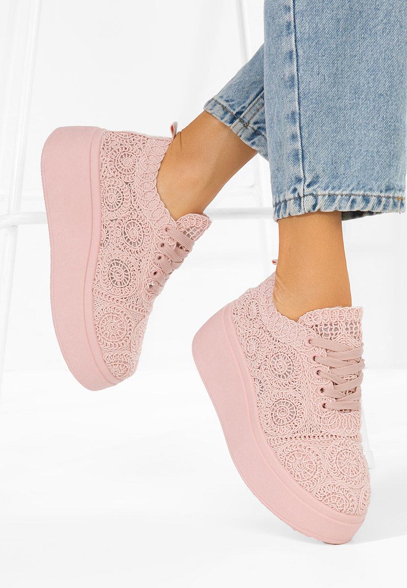 Sneakers με πλατφόρμα Anneira ροζ