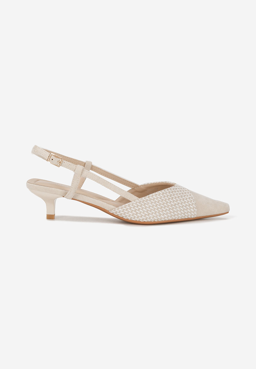 Γόβες slingback Mayuka μπεζ
