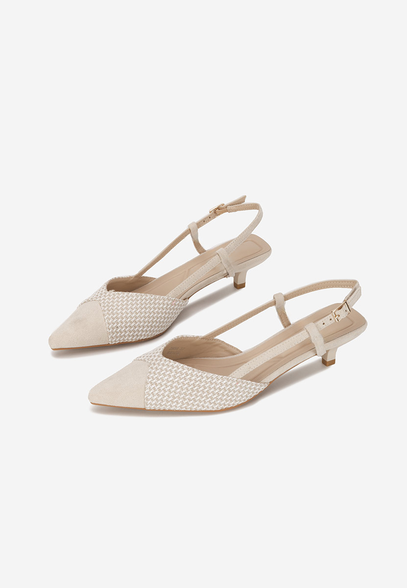 Γόβες slingback Mayuka μπεζ