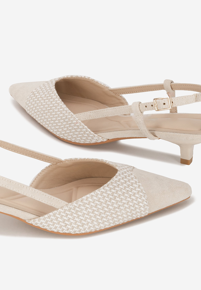 Γόβες slingback Mayuka μπεζ
