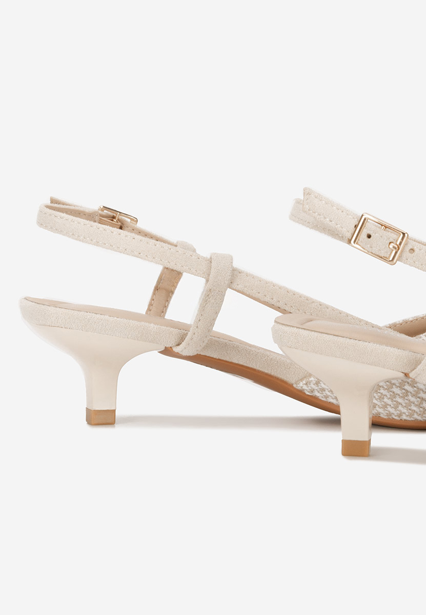 Γόβες slingback Mayuka μπεζ
