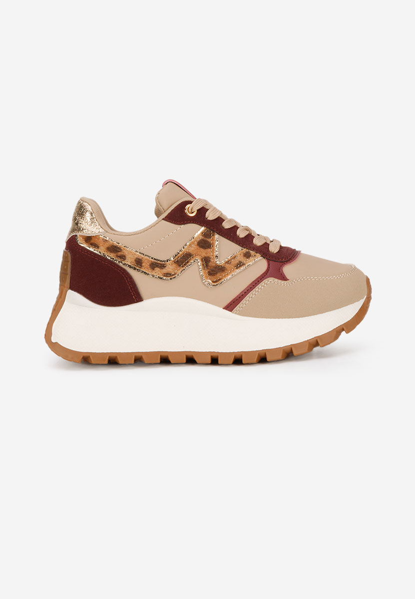 Sneakers με πλατφόρμα Catrinela μπορντό