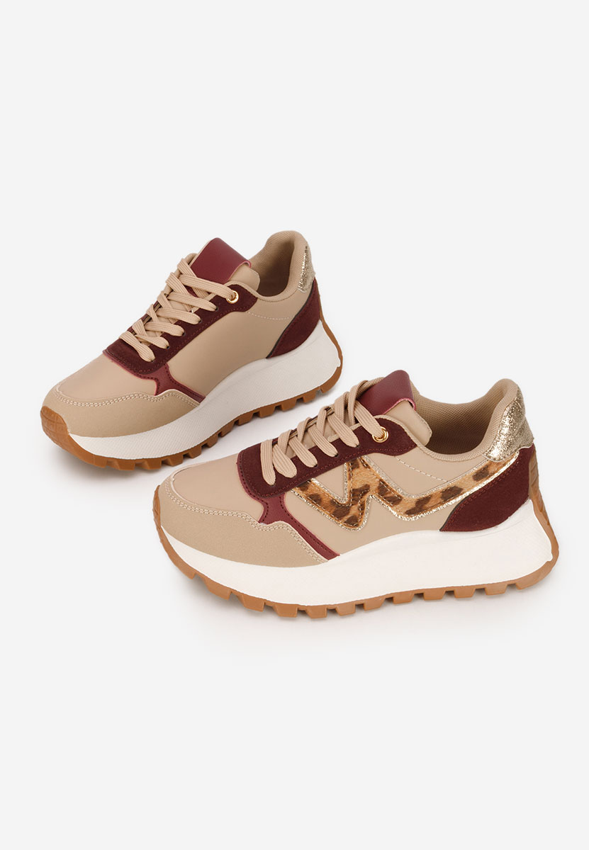 Sneakers με πλατφόρμα Catrinela μπορντό