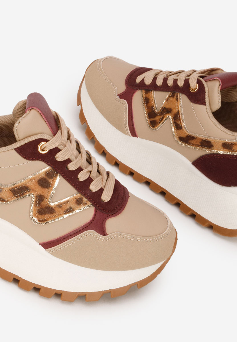 Sneakers με πλατφόρμα Catrinela μπορντό