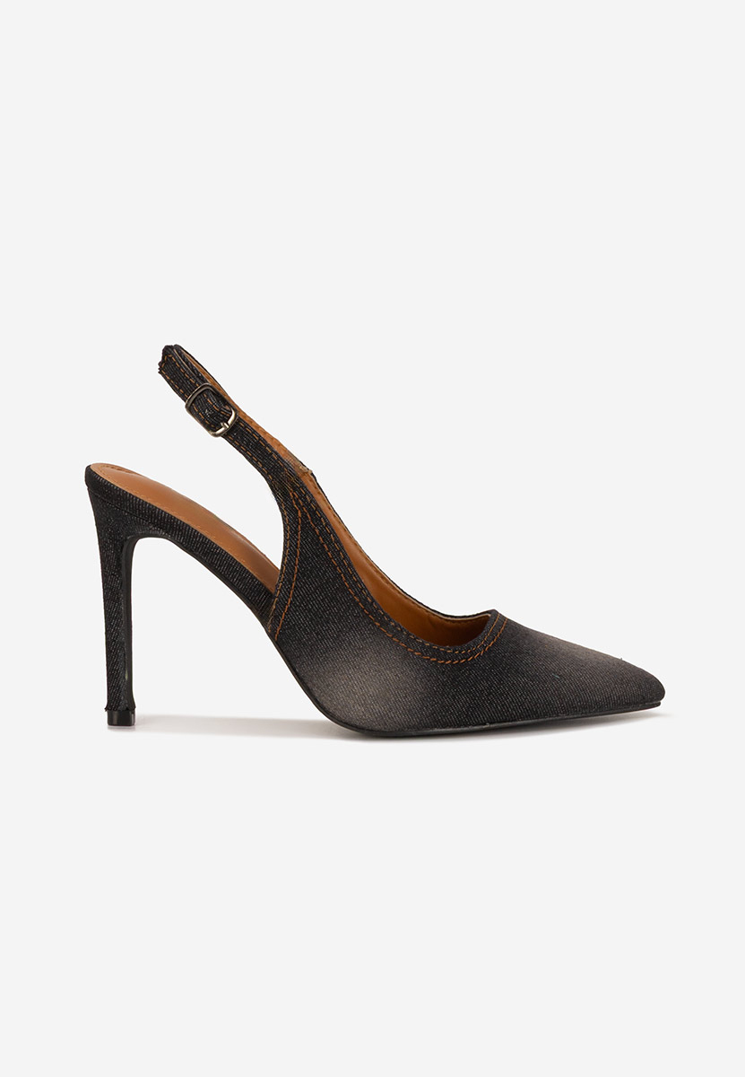 Γόβες slingback Aliomia μαύρα