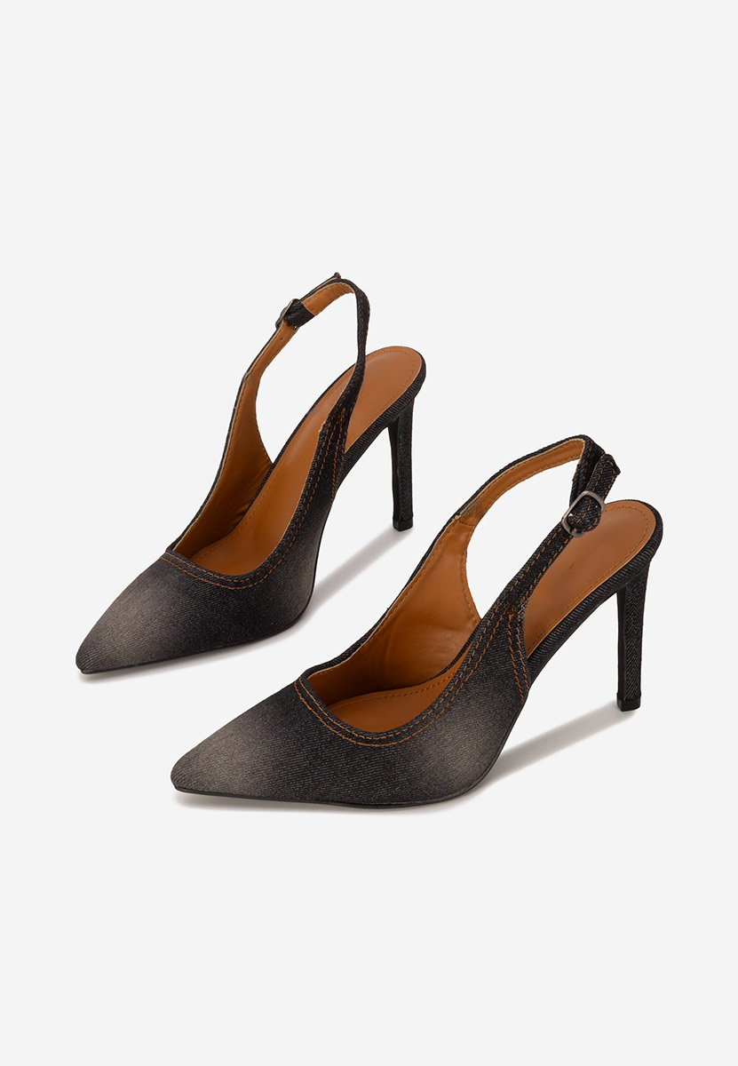 Γόβες slingback Aliomia μαύρα