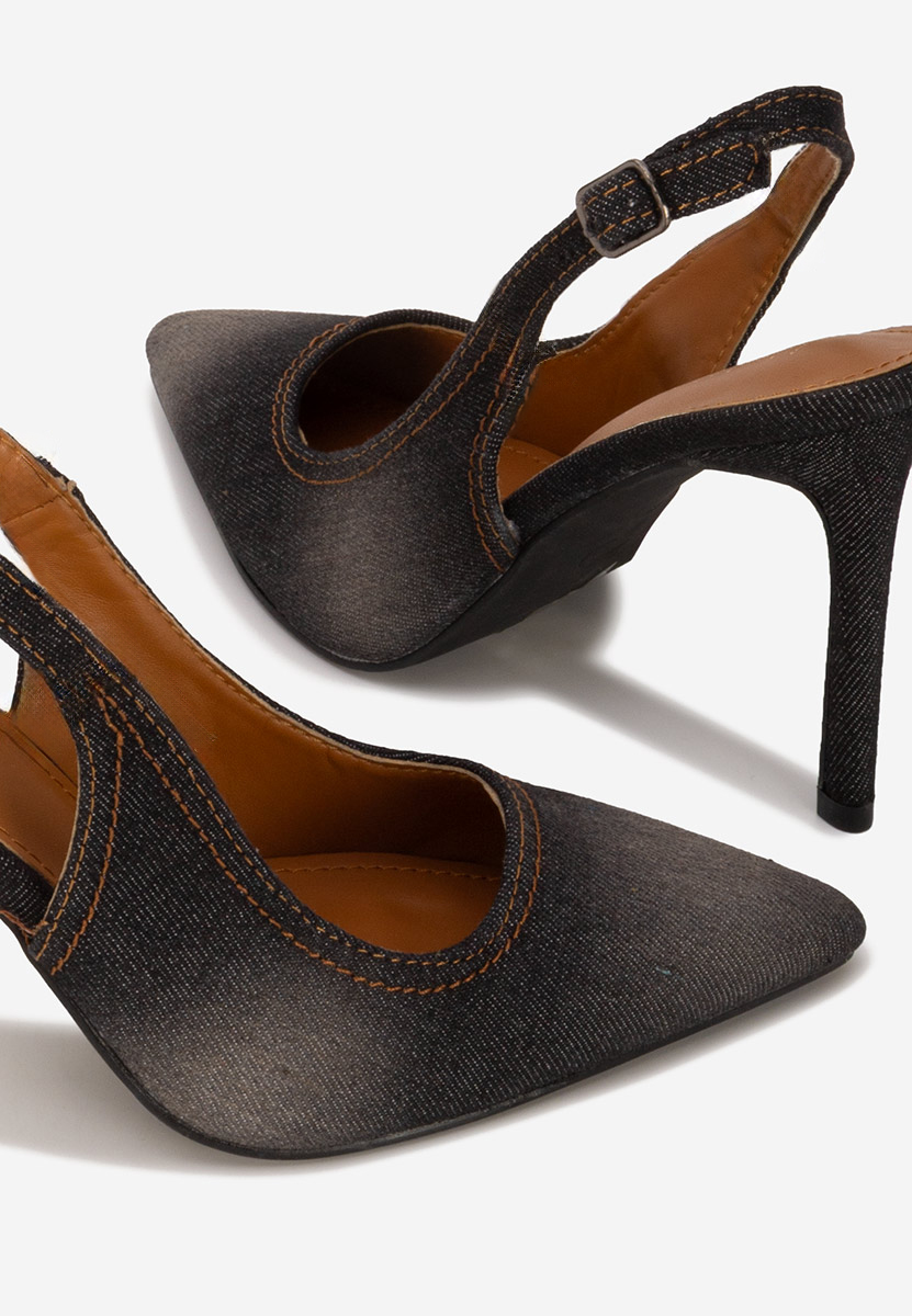 Γόβες slingback Aliomia μαύρα