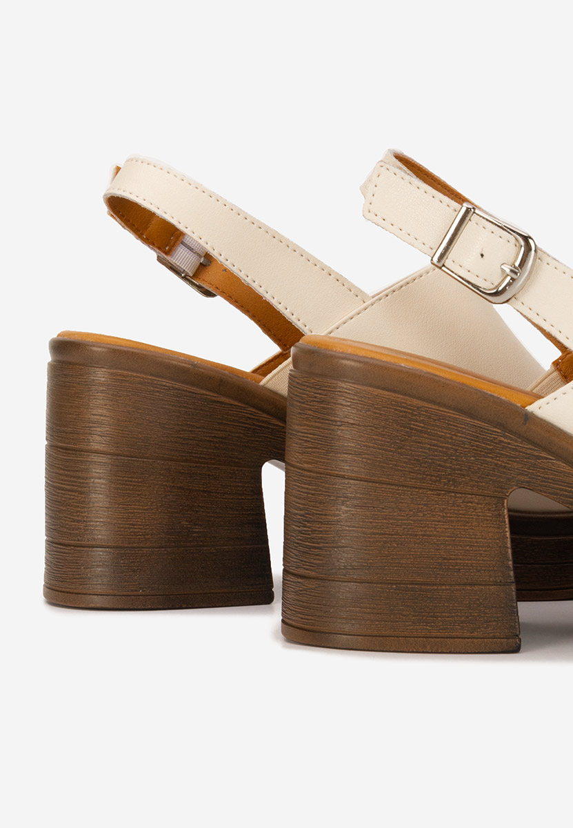 Σανδάλια δερματινα Gildea μπεζ
