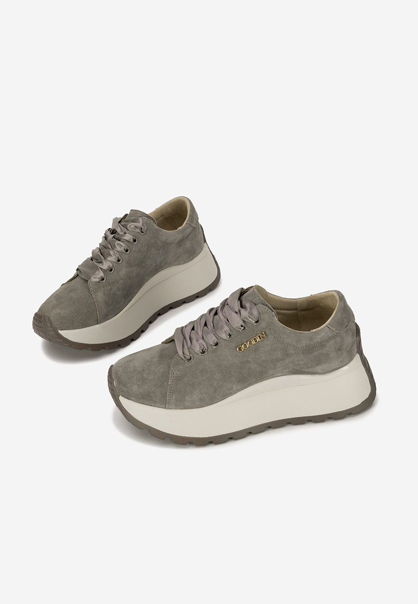 Sneakers γυναικεια δερματινα Gonelia χακι