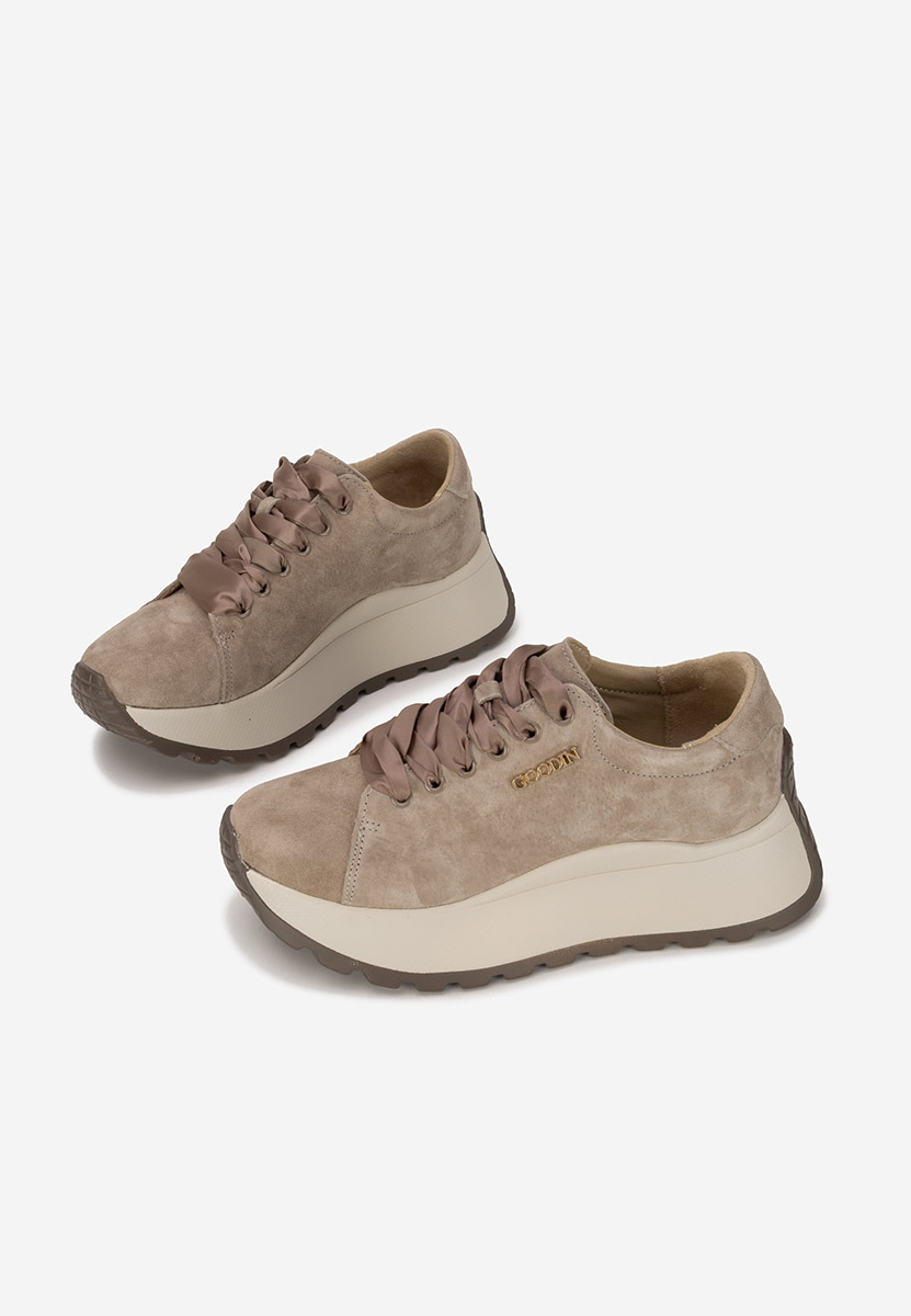 Sneakers γυναικεια δερματινα Gonelia καφε