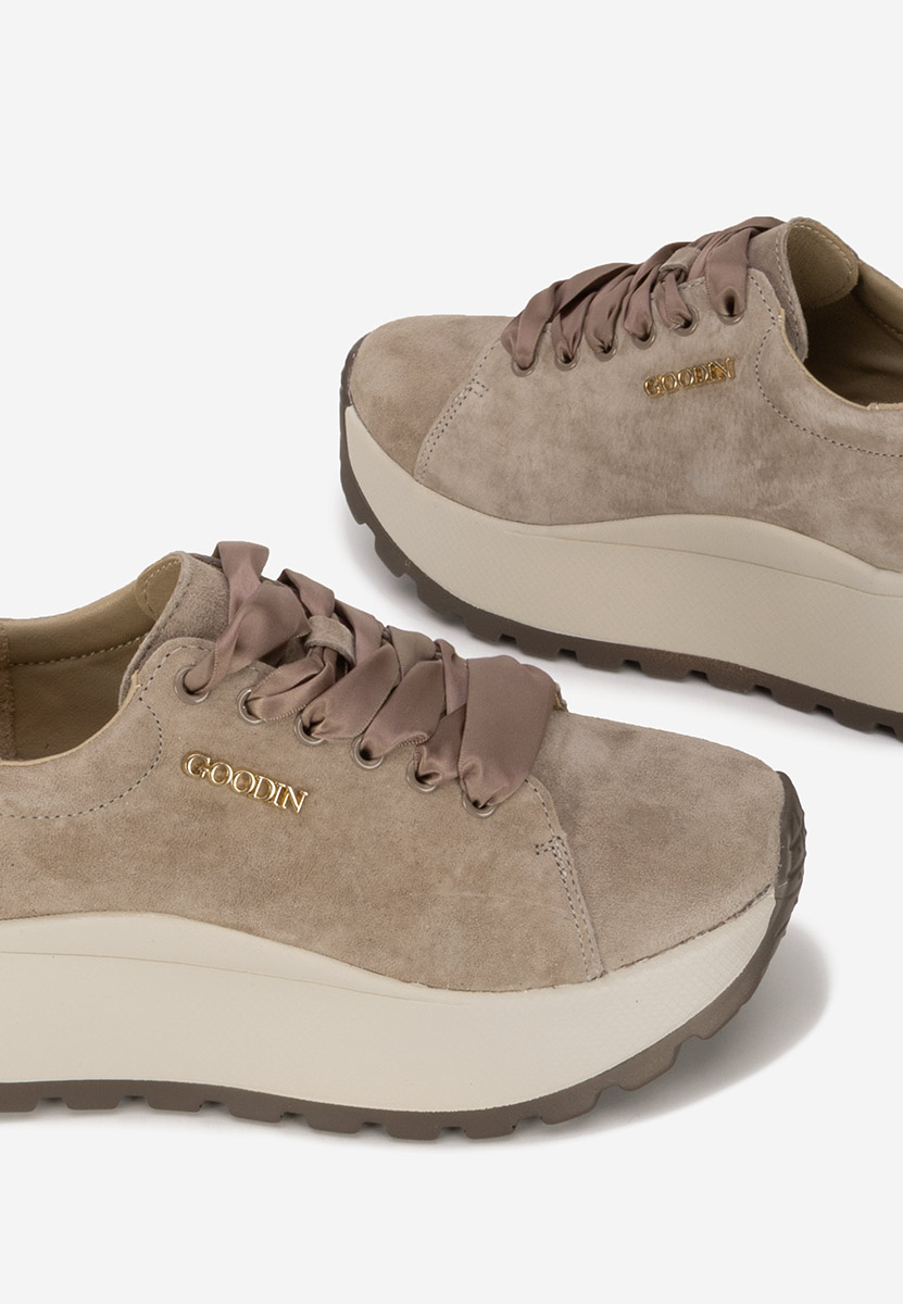 Sneakers γυναικεια δερματινα Gonelia καφε