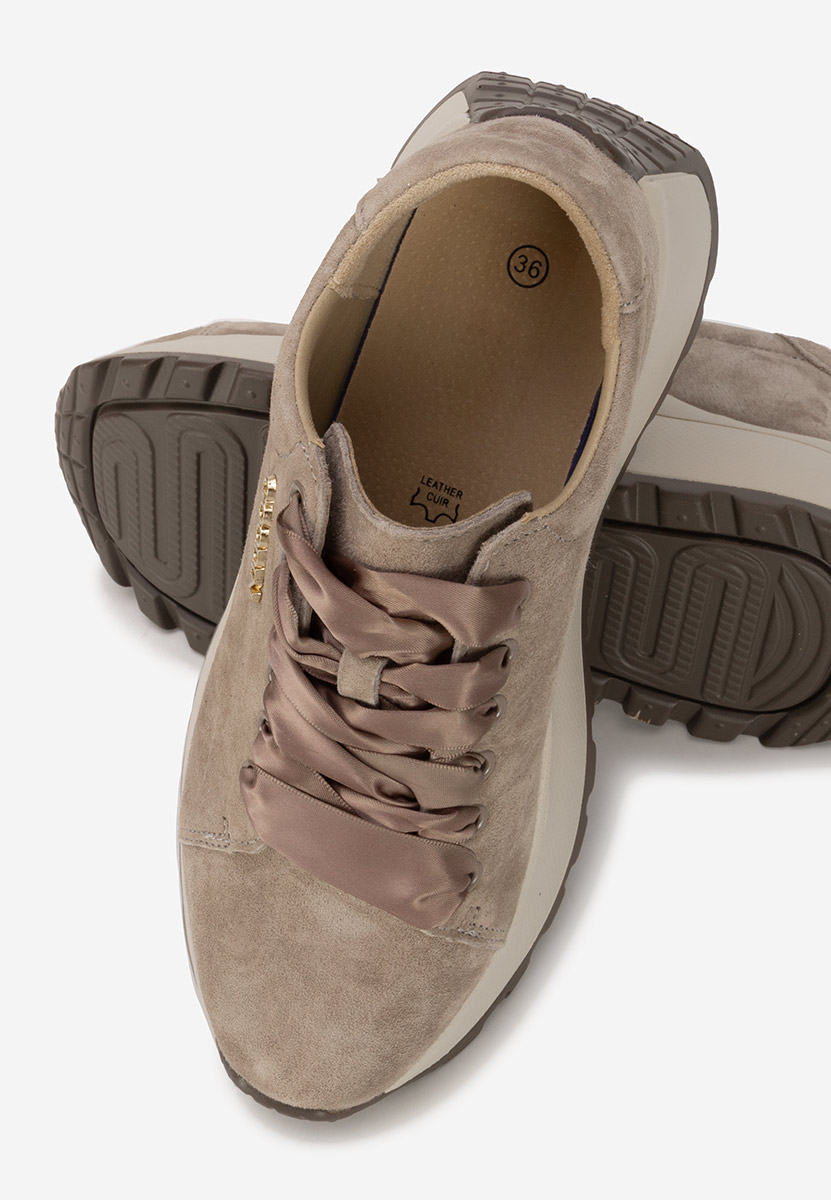 Sneakers γυναικεια δερματινα Gonelia καφε
