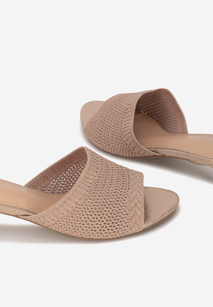 Mules με χαμηλο τακουνι Herria champagne
