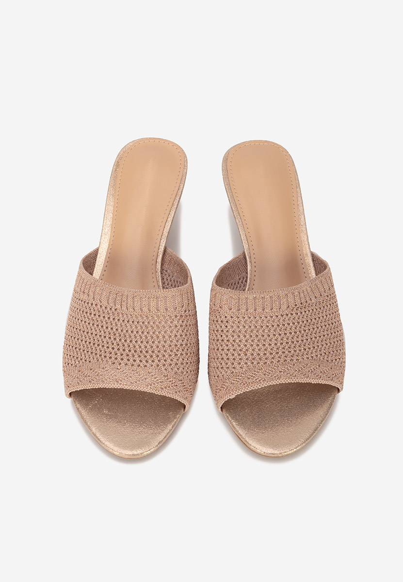 Mules με χαμηλο τακουνι Herria champagne