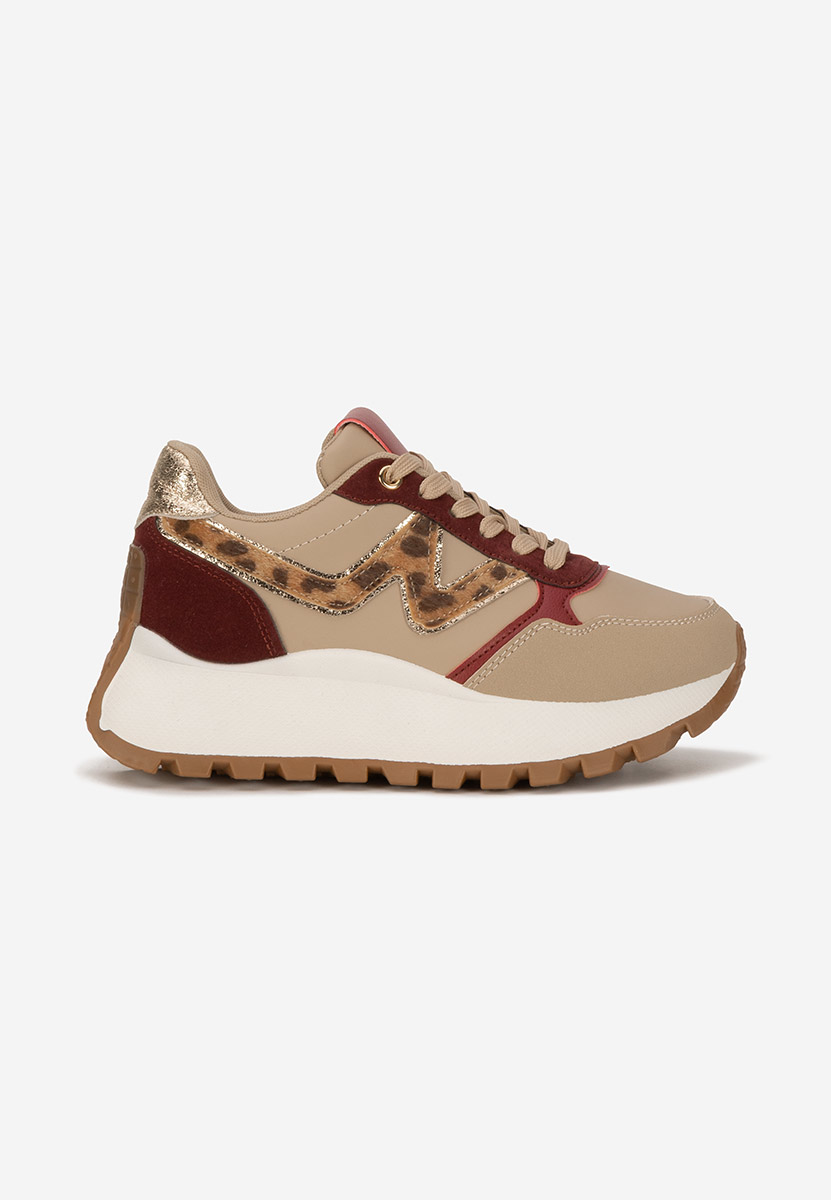 Sneakers με πλατφόρμα Catrinela μπορντό