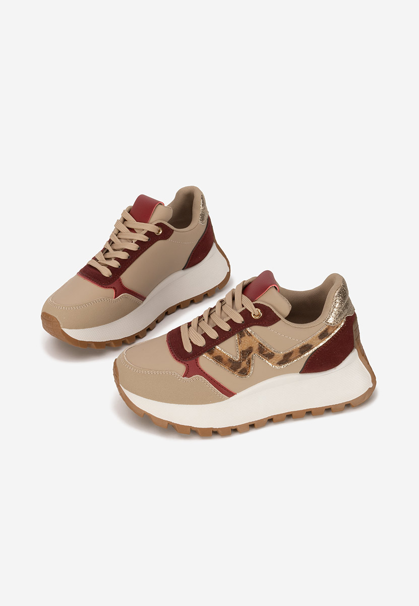 Sneakers με πλατφόρμα Catrinela μπορντό