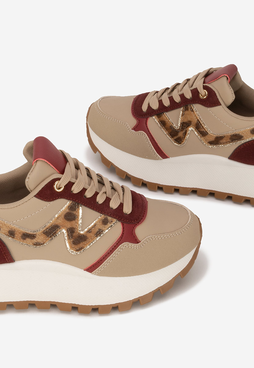 Sneakers με πλατφόρμα Catrinela μπορντό