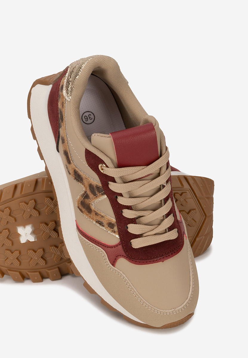 Sneakers με πλατφόρμα Catrinela μπορντό