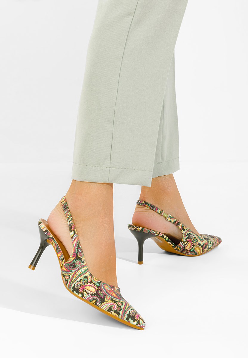 Γόβες slingback Ivorya πρασινο