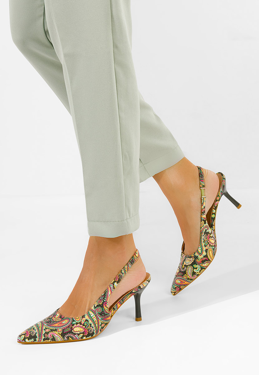 Γόβες slingback Ivorya πρασινο