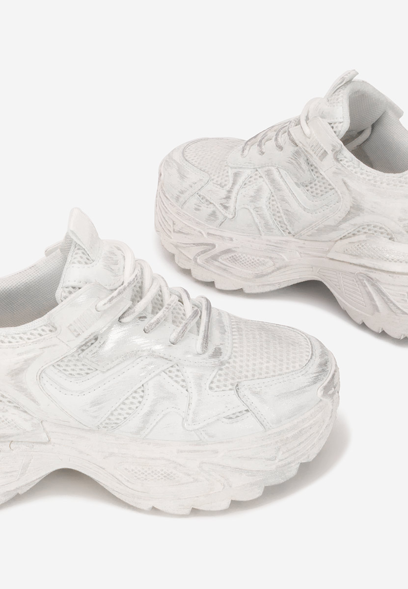 Sneakers με πλατφόρμα Yalda λευκά