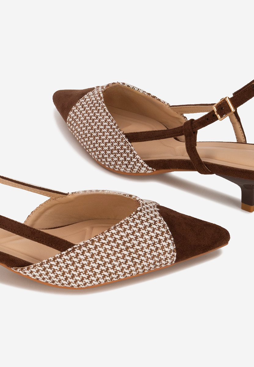 Γόβες slingback Mayuka καφε