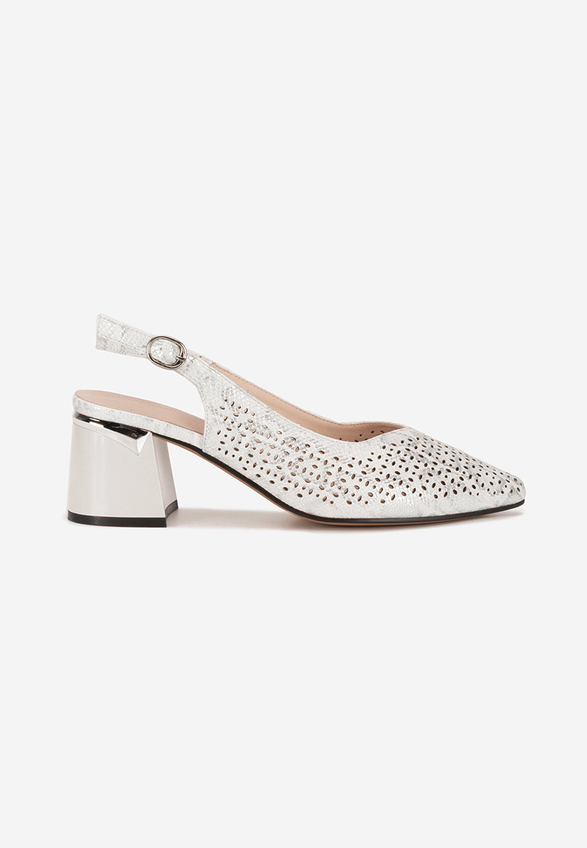 Γόβες slingback Evadiora λευκά