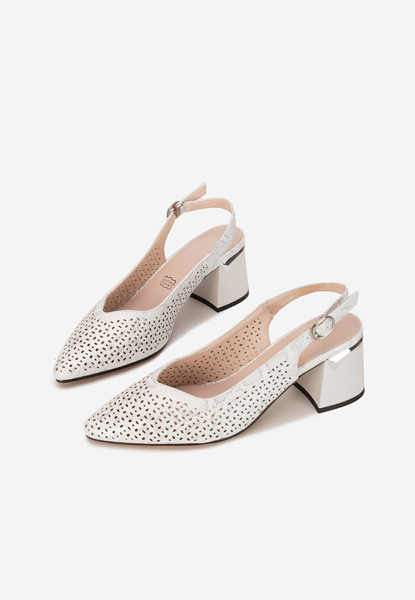 Γόβες slingback Evadiora λευκά