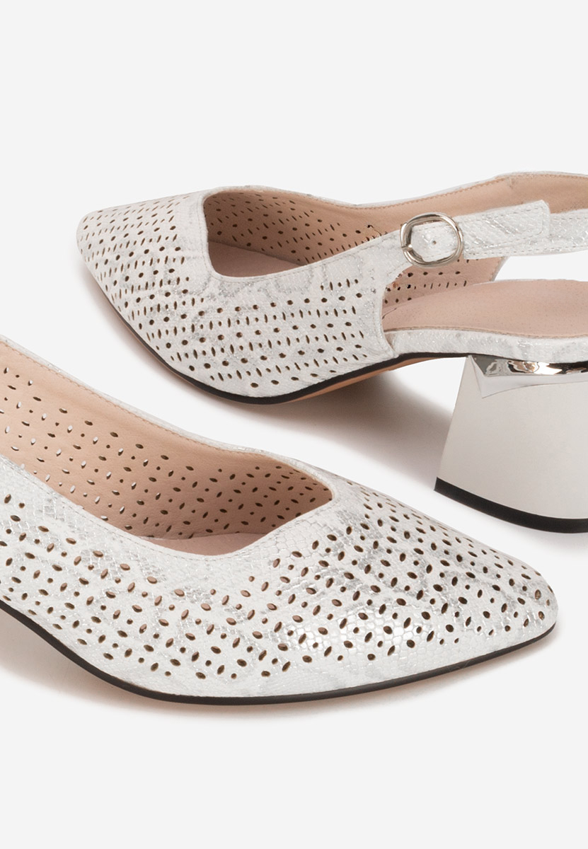 Γόβες slingback Evadiora λευκά