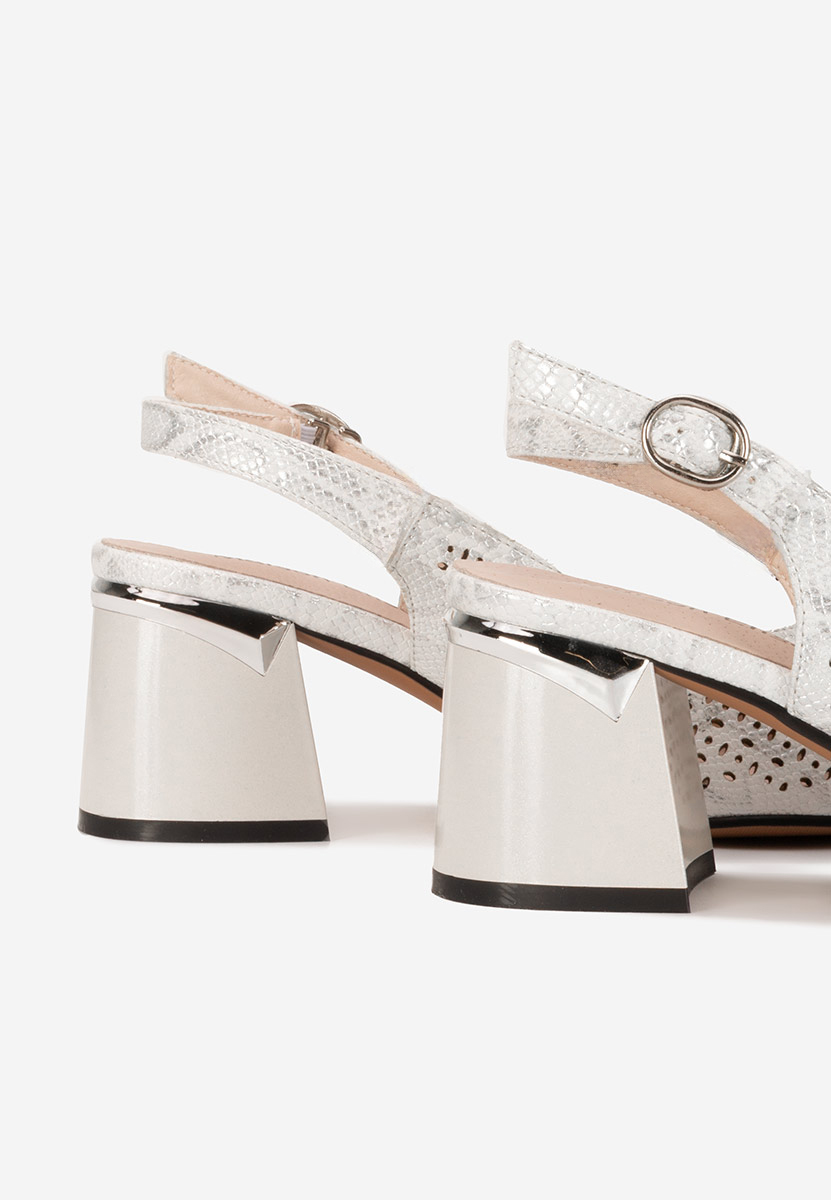 Γόβες slingback Evadiora λευκά