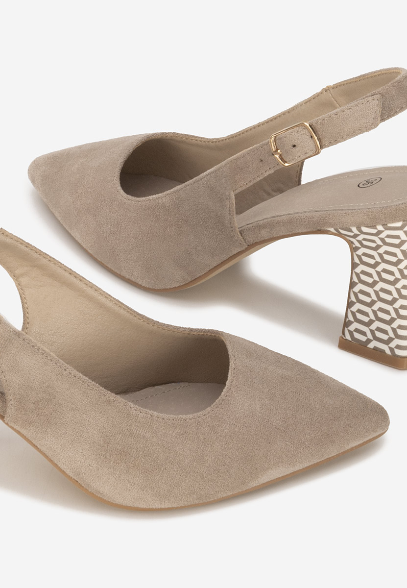 Γόβες slingback Lunessa χακι
