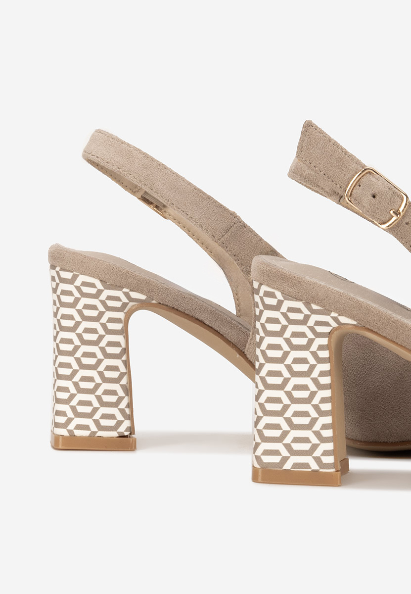 Γόβες slingback Lunessa χακι
