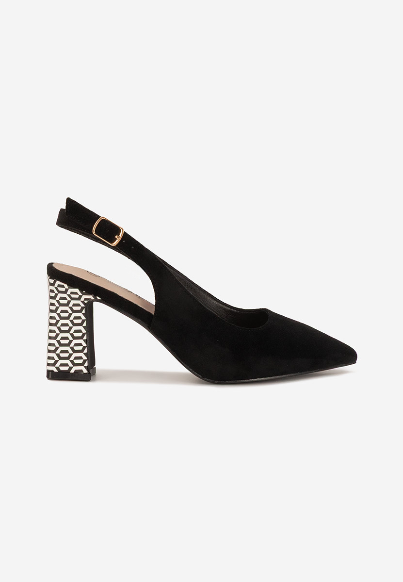 Γόβες slingback Lunessa μαύρα