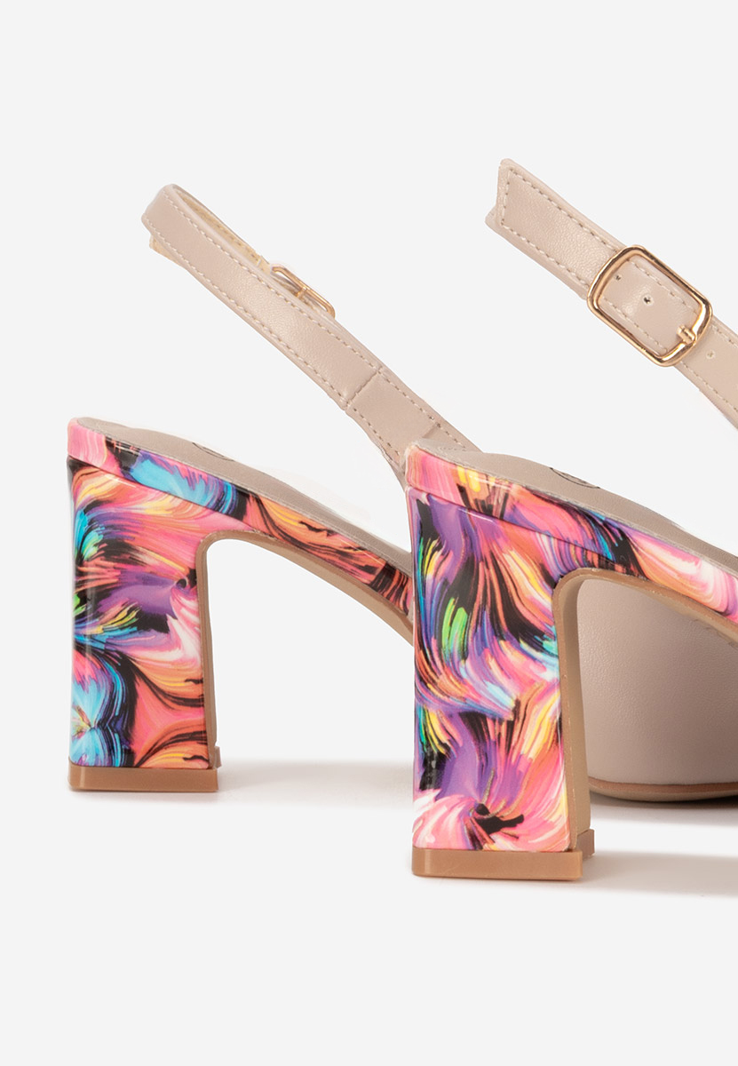 Γόβες slingback Lunessa μπεζ