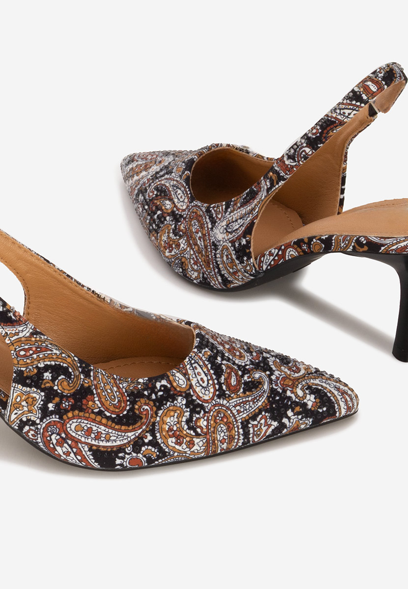Γόβες slingback Ivorya μαύρα