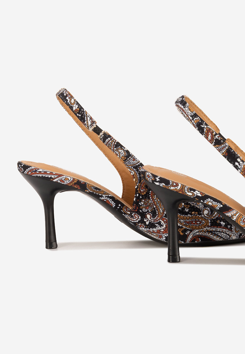 Γόβες slingback Ivorya μαύρα