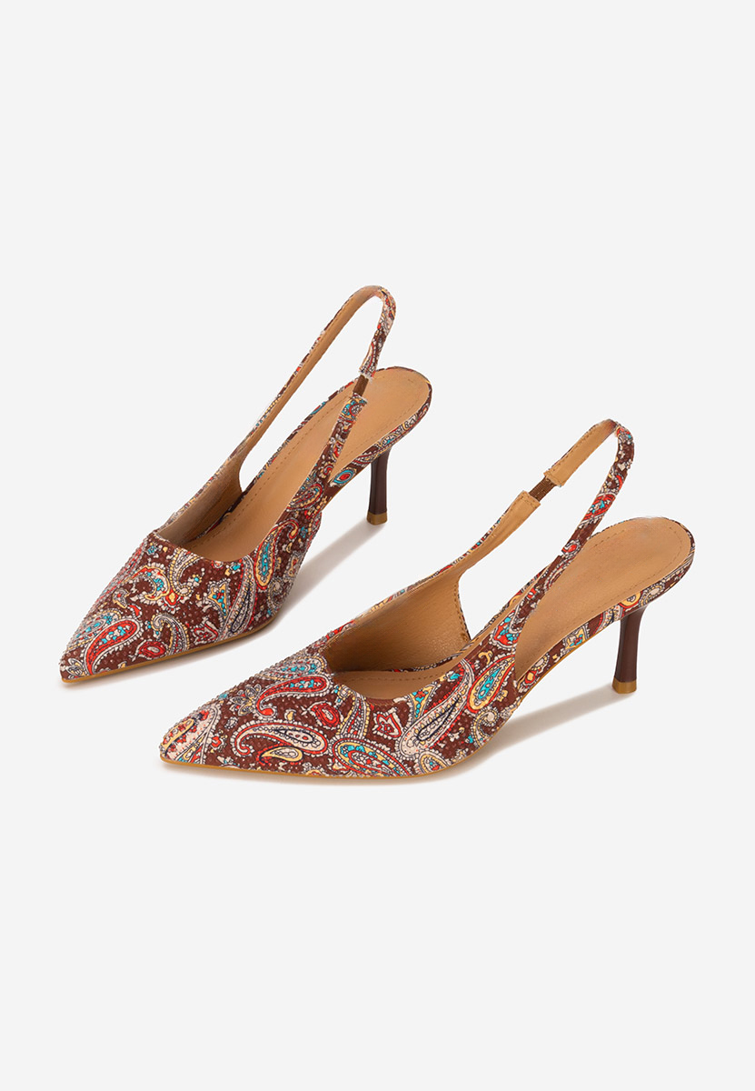Γόβες slingback Ivorya καφε