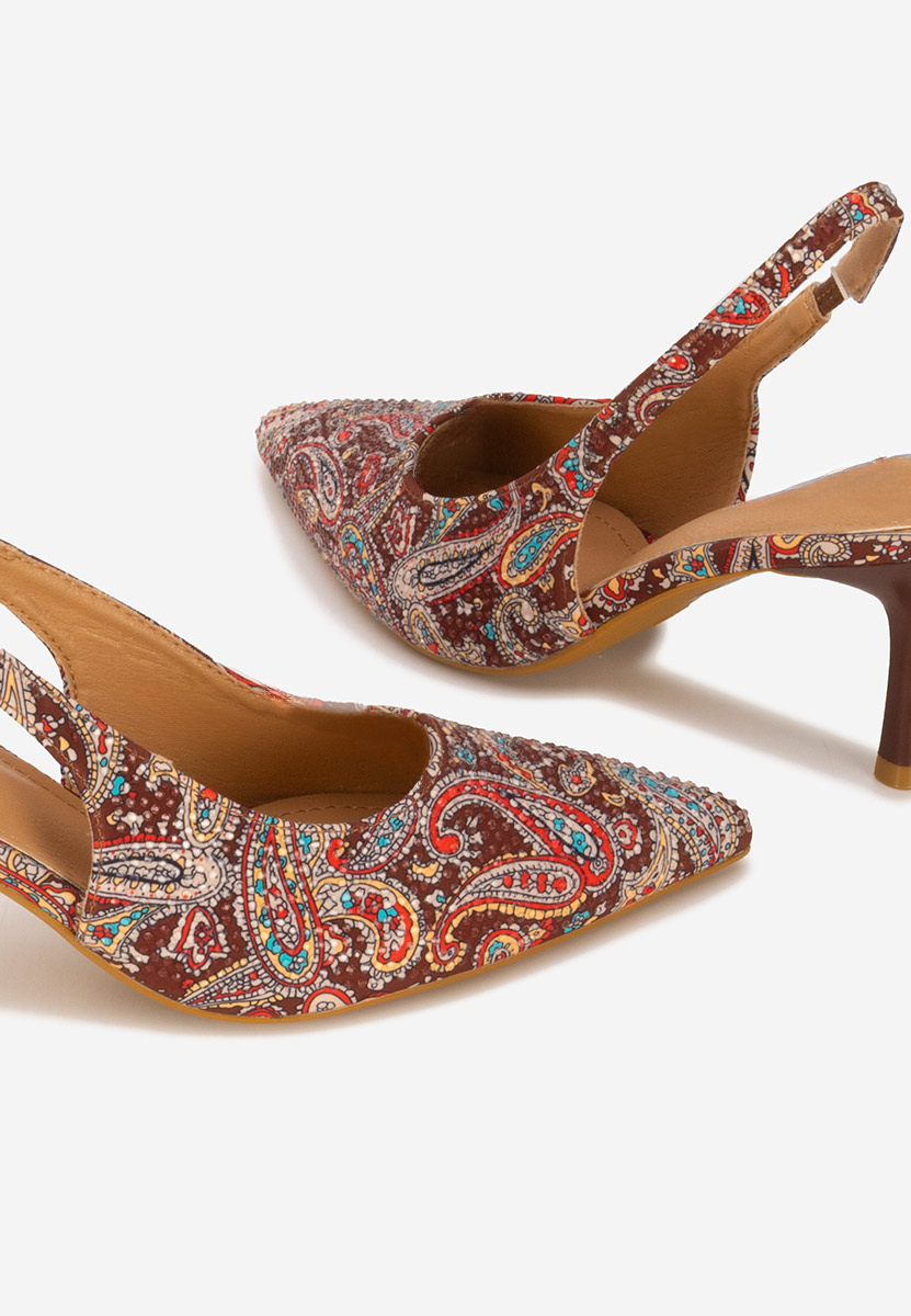 Γόβες slingback Ivorya καφε