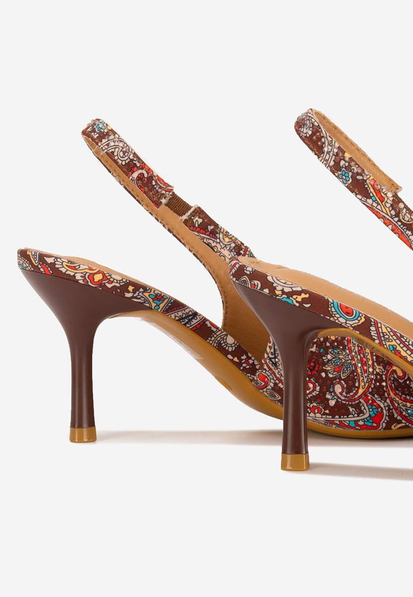 Γόβες slingback Ivorya καφε