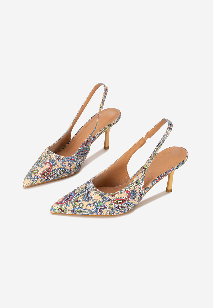 Γόβες slingback Ivorya μπεζ