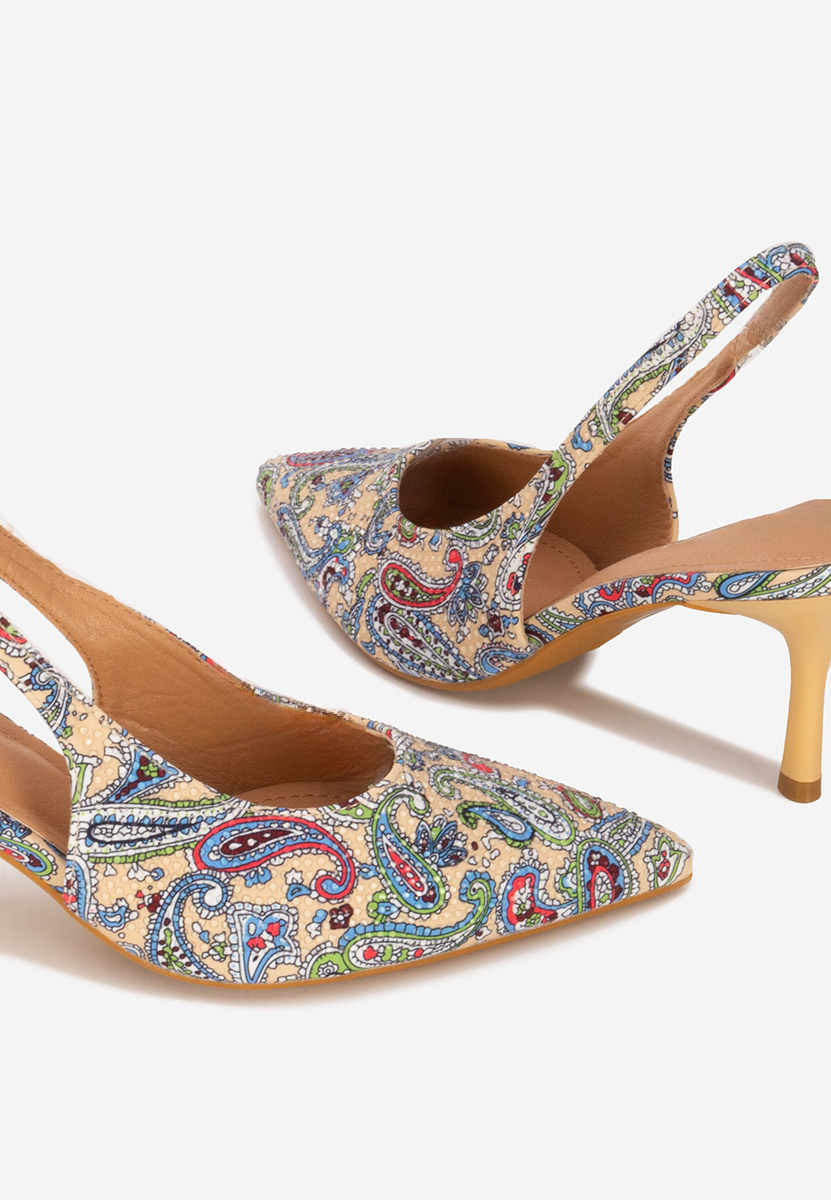 Γόβες slingback Ivorya μπεζ