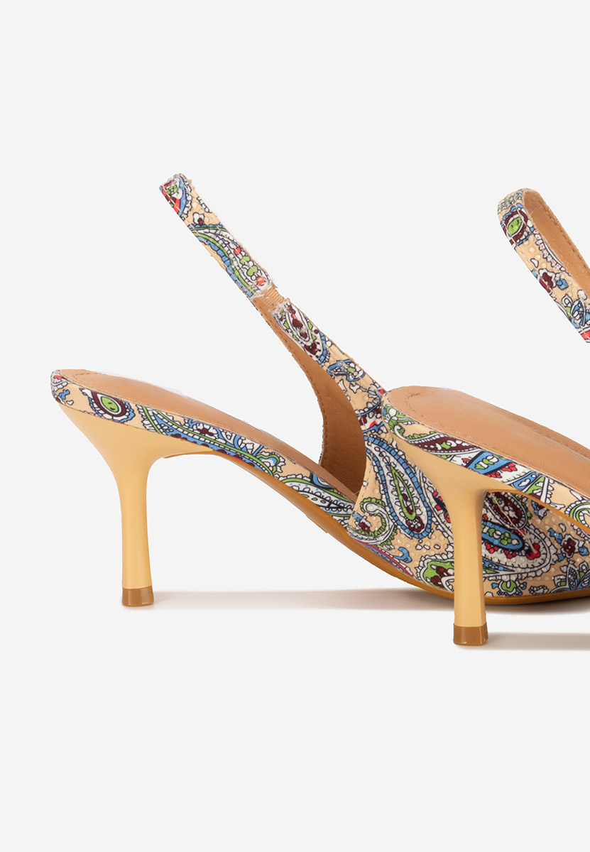 Γόβες slingback Ivorya μπεζ