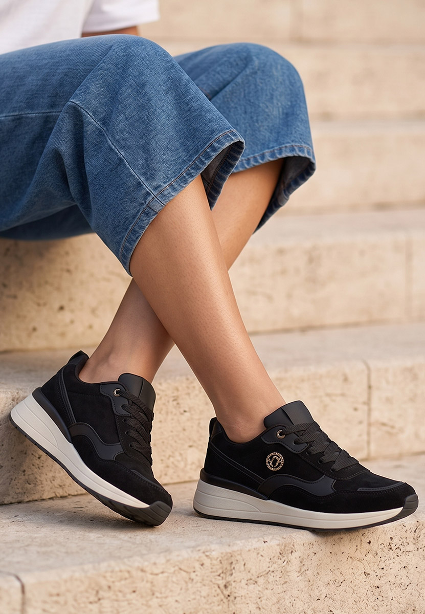 Sneakers με πλατφόρμα Sindya μαύρα