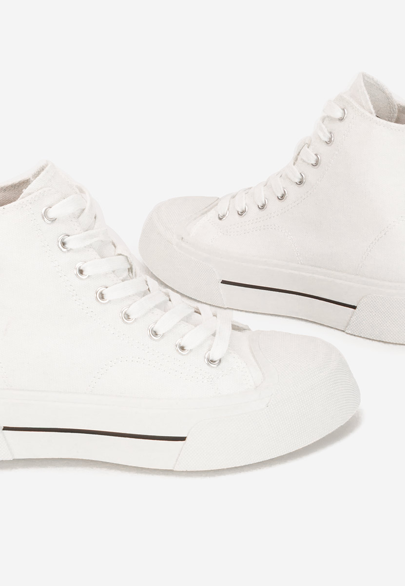 Γυναικεία sneakers αστραγάλο Minoda λευκά