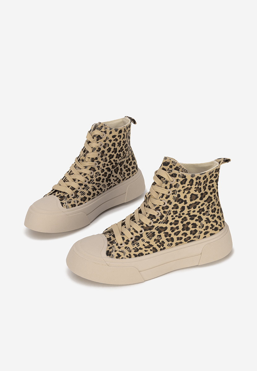 Γυναικεία sneakers αστραγάλο Minoda λεοπαρ