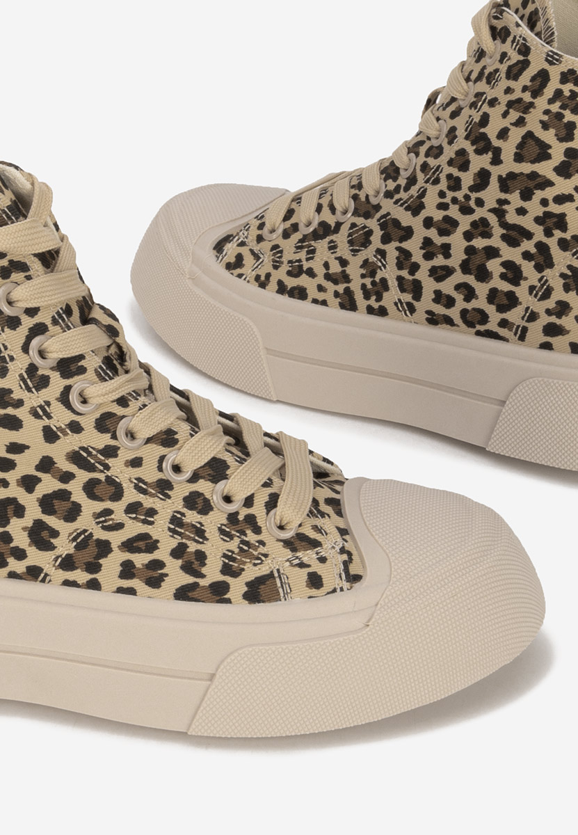 Γυναικεία sneakers αστραγάλο Minoda λεοπαρ