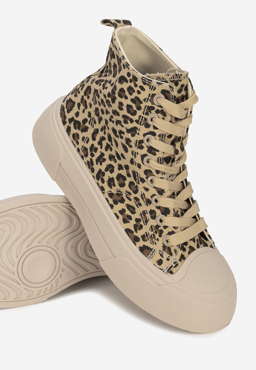 Γυναικεία sneakers αστραγάλο Minoda λεοπαρ