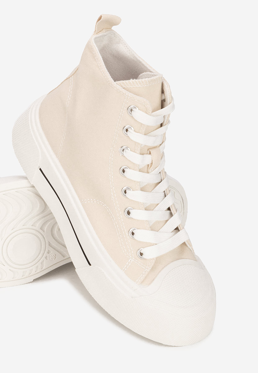 Γυναικεία sneakers αστραγάλο Minoda μπεζ