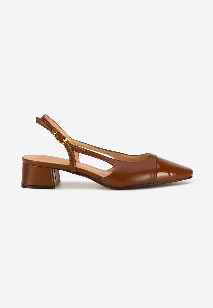 Γόβες slingback Alexonia καφε