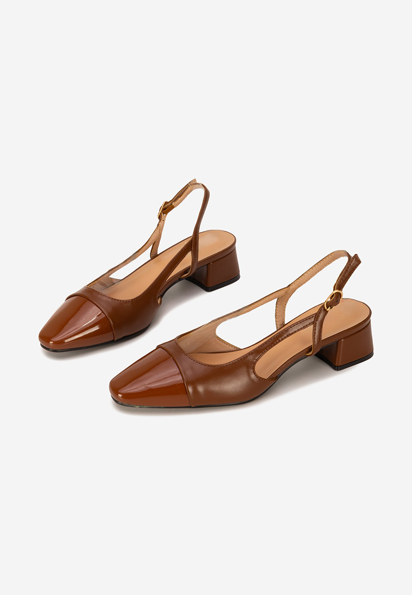 Γόβες slingback Alexonia καφε
